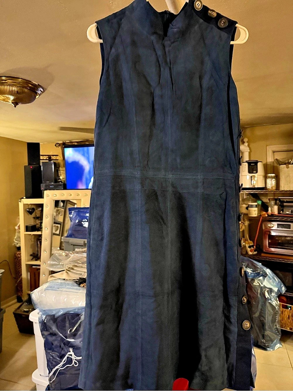 Etcetera Sleeveless Maxi Dress in Blue Size 8